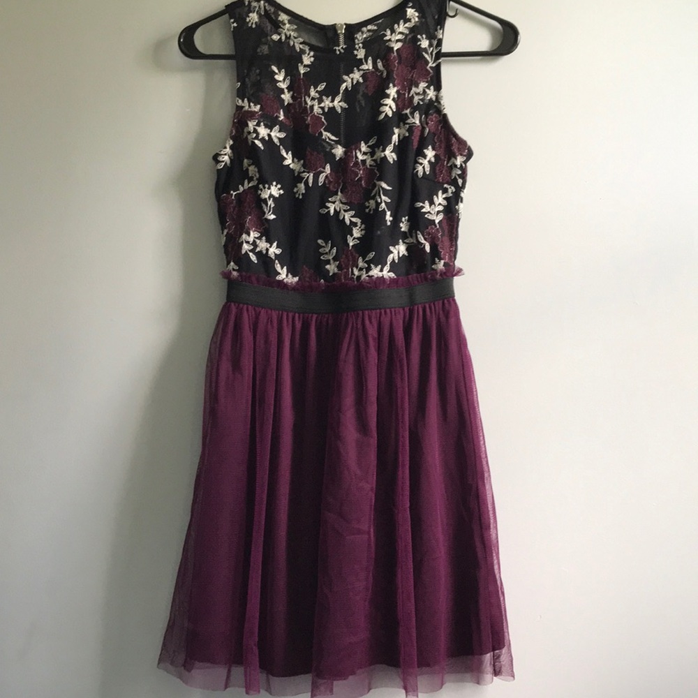 Black and purple dress